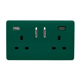 Dark Green Wiring Accessories Trendi Decorative Screwless